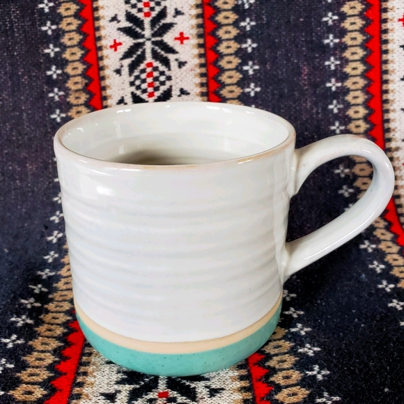 Teal & White Coffee Mug - Picture 1 of 3